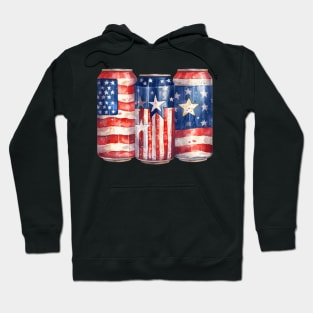 4th Of July Beer Cans Hoodie